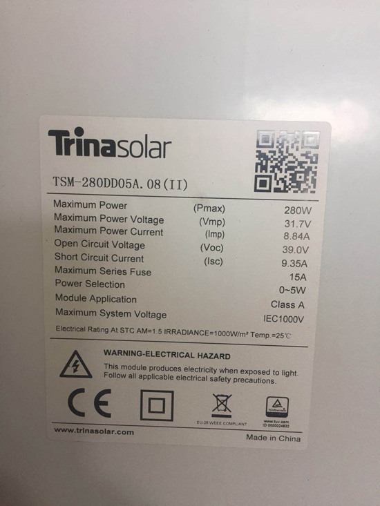 275W-315W Trina Mono Solar Module