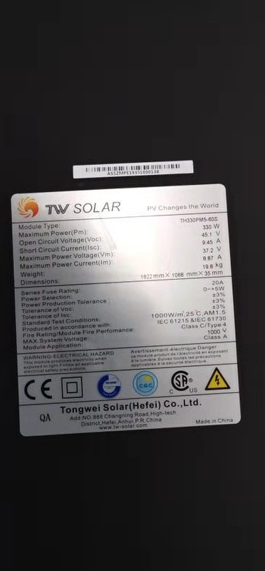 315W-340W TW Shingled Solar Module